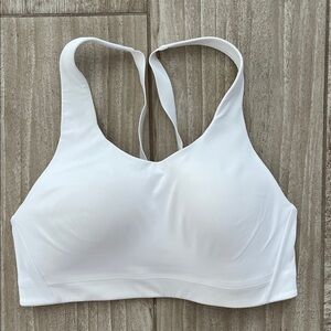 Athleta white padded sports bra, size 34C, like new